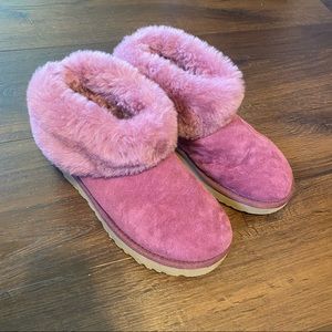 Ugg Classic Mini Fluff Boots Pink big kids